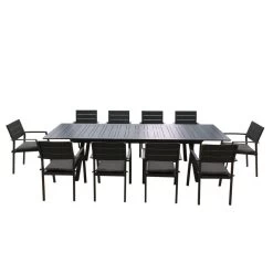 Table De Jardin Extensible Aluminium Anthracite 216/300cm + 10 Fauteuils Empilables - LUXEMBOURG -Vous ne pouvez pas battre les meubles. b1541a7c2fda7da4c1a3a707096e88e5 none 56ebb852f9efdedb1921e66cd17e3c59 56ebb85