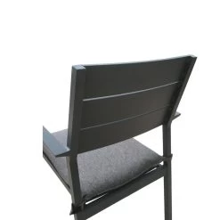 Table De Jardin Extensible Aluminium Anthracite 216/300cm + 10 Fauteuils Empilables - LUXEMBOURG