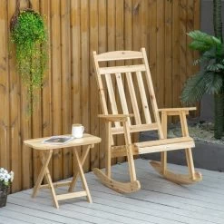 Fauteuil De Jardin à Bascule Avec Table Basse Rocking Chair Style Rural Chic Bois Sapin Pré-huilé -Vous ne pouvez pas battre les meubles. b28b133c37cfb5cc796d5bc16358ba27 none 5330e26e02a5a5bf610e5dea4ab1595d 5330e26