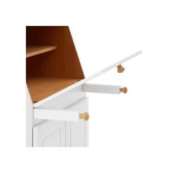 Bureau Secrétaire DAVID Lasuré Blanc Et Brun