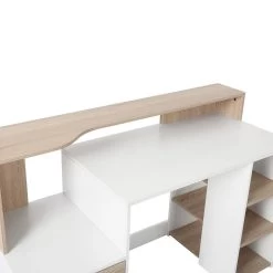 Bureau Informatique Multimédia Design Multi-rangements 137 L X 55 L X 92 H Cm Chêne Blanc -Vous ne pouvez pas battre les meubles. b86dcbfacf9fb6070ee612e43e1b000d none 824c424f9400f853739cdc3e0792ef2a 824c424