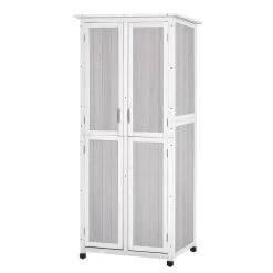 Abri De Jardin Armoire De Jardin Sur Pied Dim. 77L X 58l X 175H Cm 2 étagères 2 Portes 3 Crochets Toit Bitumé étanche Bois Pin Pré-huilé Gris Blanc -Vous ne pouvez pas battre les meubles. b98e46e3abb3c872287a55c17b1d5f27 none 69fc6d99201db0a61a8de9a84626fa74 69fc6d9