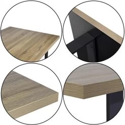 MACON Table De Salle à Manger Plateau Aspect Chêne Pieds Noir160 Cm -Vous ne pouvez pas battre les meubles. b9d02fa7783c501fa56417ed866c0475 none eeebab7743c57347fc692d35cbe4c01a eeebab7