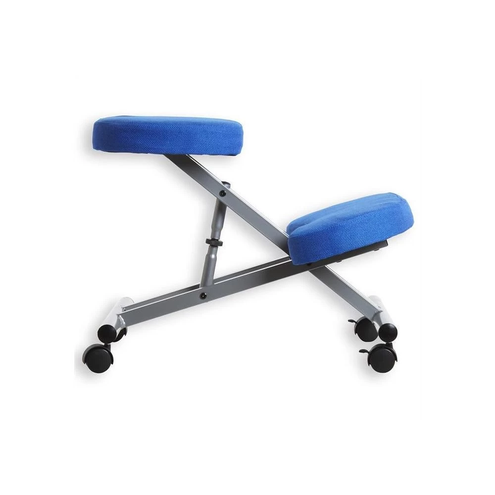 Tabouret Ergonomique ROBERT Couleur Aluminium/bleu 2 Tabouret Ergonomique ROBERT Couleur Aluminium/bleu – Image 2