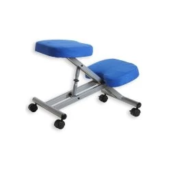 Tabouret Ergonomique ROBERT Couleur Aluminium/bleu