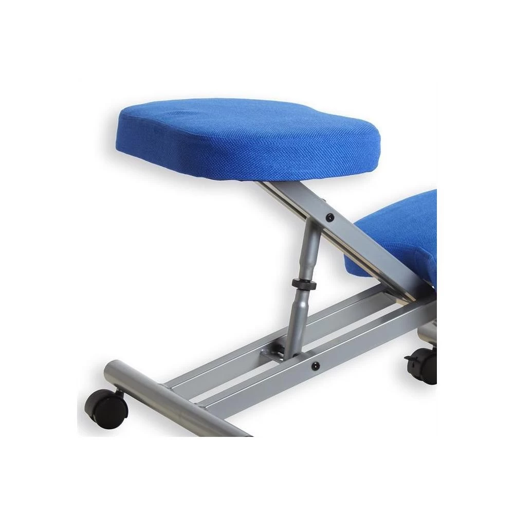 Tabouret Ergonomique ROBERT Couleur Aluminium/bleu 4 Tabouret Ergonomique ROBERT Couleur Aluminium/bleu – Image 4