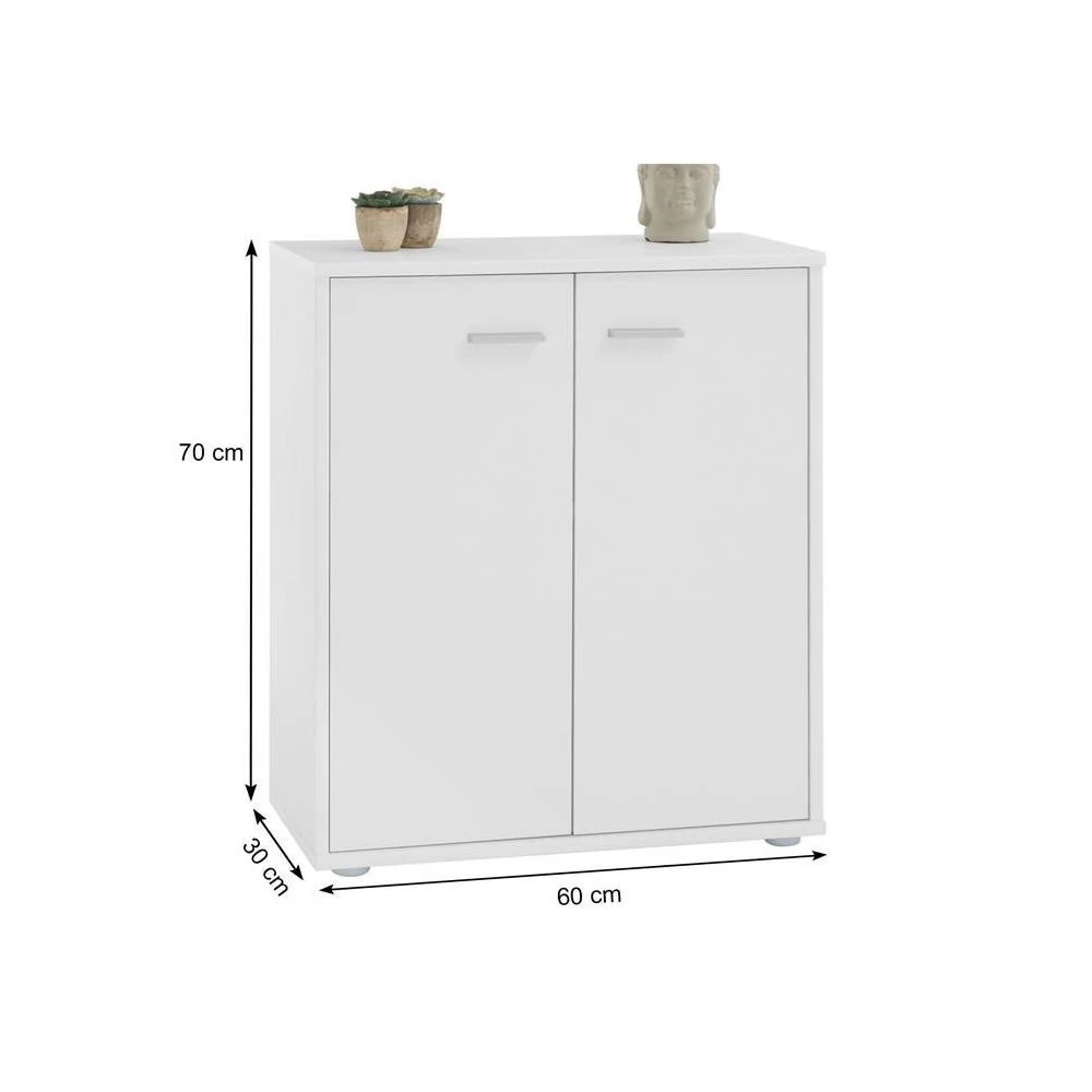 Buffet FIRMIN En Mélaminé Blanc Mat 1 Buffet FIRMIN En Mélaminé Blanc Mat