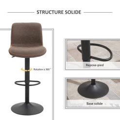 Lot De 2 Tabourets De Bar Vintage Réglable Pivotant Avec Repose-pied PU Marron Surpiqûre Orange -Vous ne pouvez pas battre les meubles. c4287a805ad68d740231993730852cba none 1024976f7b0f526cc25278fe67e21036 1024976