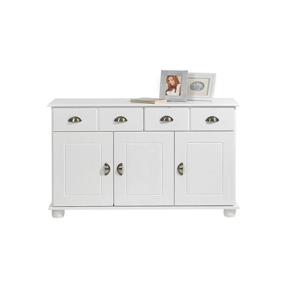 Buffet COLMAR En Pin Massif 2 Tiroirs Et 3 Portes Lasuré Blanc 2 Buffet COLMAR En Pin Massif 2 Tiroirs Et 3 Portes Lasuré Blanc – Image 2