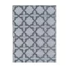 Tapis D'extérieur En Plastique Tressé - 150x220cm - Gris - Réversible - 100% Polypropylène - 400gr / M2 - SANARY