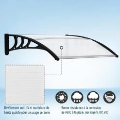 Auvent Marquise De Porte Design Voûté Arrondi Dim. 100L X 80l X 23H Cm Polycarbonate Plastique Noir 11 Auvent Marquise De Porte Design Voûté Arrondi Dim. 100L X 80l X 23H Cm Polycarbonate Plastique Noir -Vous ne pouvez pas battre les meubles. c68825998ac23078dde0d3b61dc4197c none e4c734879e4ed5740bab780ab4e6ef29 e4c7348