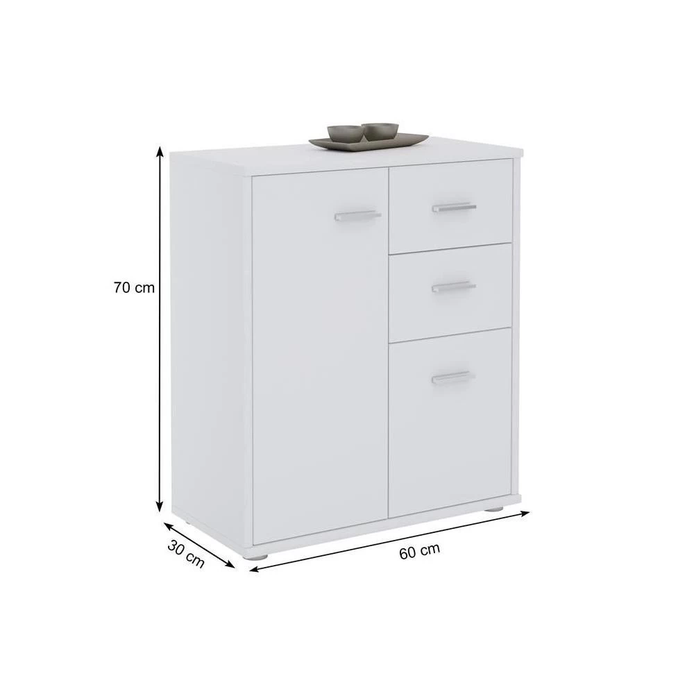 Buffet REMY En Mélaminé Blanc Mat 2 Buffet REMY En Mélaminé Blanc Mat – Image 2