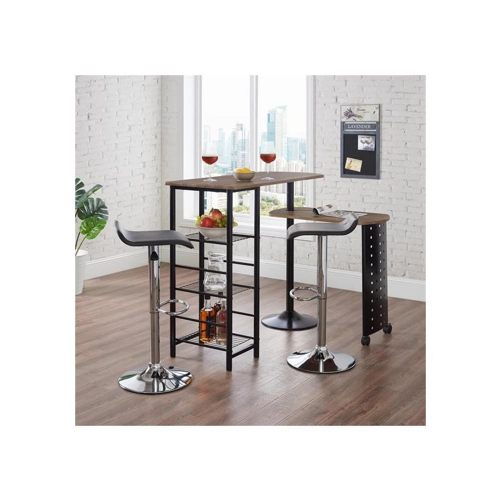 Table Haute De Bar JOSUA Décor Chêne Sauvage/noir 5 Table Haute De Bar JOSUA Décor Chêne Sauvage/noir – Image 5