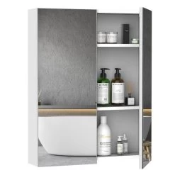 Armoire Avec Miroir En Bois Rangement Salle De Bain Fermeture Porte Tampon MDF Blanc -Vous ne pouvez pas battre les meubles. dfa92fdb772006f4a5219e9b91709a57 none 78989db02e124965208257c8cd879d71 78989db