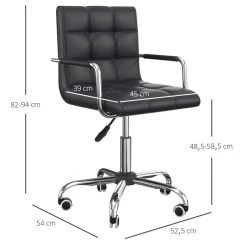 Chaise De Bureau Fauteuil Manager Pivotant Hauteur Réglable Revêtement Synthétique Capitonné Noir -Vous ne pouvez pas battre les meubles. e1f60e74c5d34f492abd802d2e17a550 none bf53f7dd362a1ff519d8339cb77b925e bf53f7d