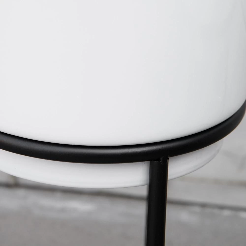 Supports De Pots De Fleurs Design - Supports à Plantes - Lot De 3 Avec Pots De Fleurs - Métal époxy Noir Et Blanc 5 Supports De Pots De Fleurs Design - Supports à Plantes - Lot De 3 Avec Pots De Fleurs - Métal époxy Noir Et Blanc – Image 5