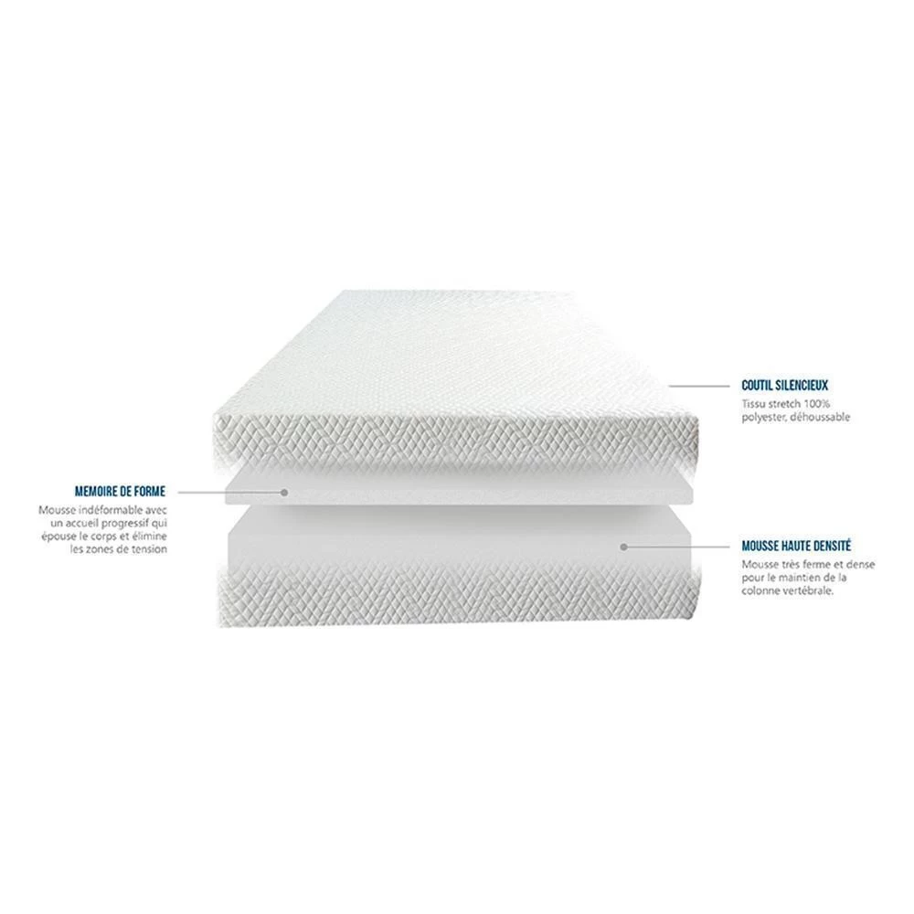 OLYMPE LITERIE | Matelas Luna Mousse à Mémoire De Forme | 140x190 2 OLYMPE LITERIE | Matelas Luna Mousse à Mémoire De Forme | 140x190 – Image 2