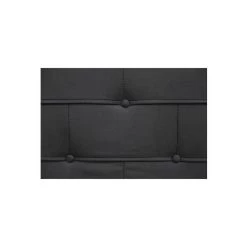 Lit Simple NIZZA 120 X 190 Cm Capitonné Avec Sommier Revêtement En Tissu Noir