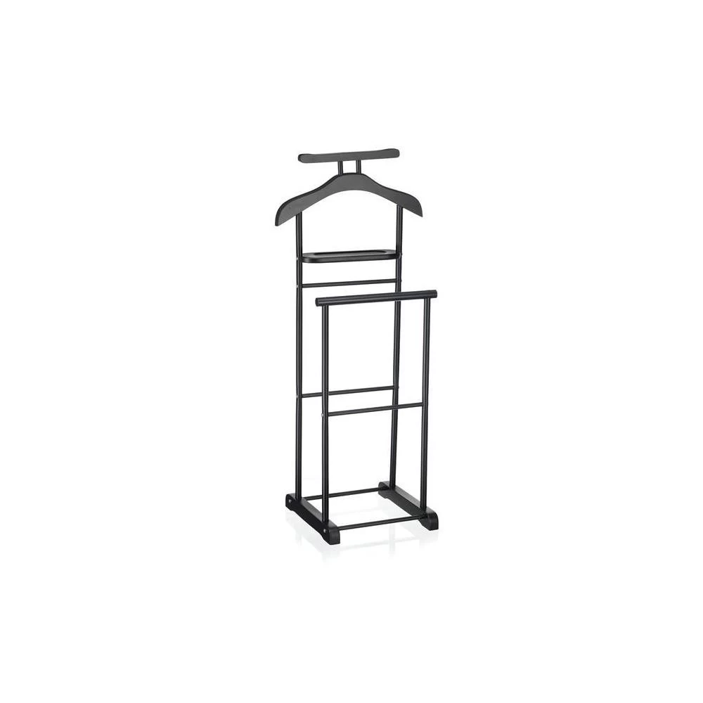 Valet MEDINA Double Portant En Métal Noir 2 Valet MEDINA Double Portant En Métal Noir – Image 2