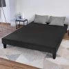 BELLECOUR LITERIE | Sommier Tapissier Capucine 80x200 Cm | Gris Anthracite | Pieds Non Inclus