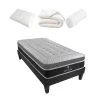 HYPSOM | Pack Prêt à Dormir Elégance 90x200 Cm | Matelas Mémoire De Forme + Sommier + Accessoires