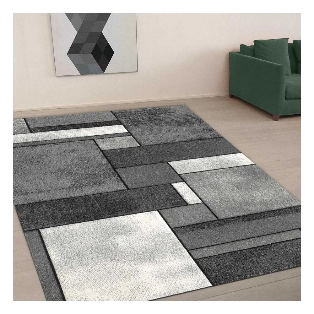 Tapis Moderne BRILLANCE GEOMETRIQUE Polypropylène Frisée - 60x110 Cm 1 Tapis Moderne BRILLANCE GEOMETRIQUE Polypropylène Frisée - 60x110 Cm