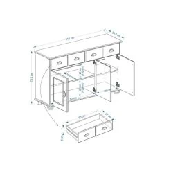 Buffet COLMAR En Pin Massif 2 Tiroirs Et 3 Portes Lasuré Blanc Et Brun -Vous ne pouvez pas battre les meubles. ff44bdf7861d2b7a1f67bae2a1e04763 none 64e3232b276ba9e5507e71e502a44318 64e3232